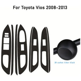 Resim Chuangyinshop Toyota Vıos 2008 2013 3d Karbon Fonksiyonel Pencere Paneli Kapak Seti 4lü 