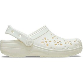 Resim Crocs Classic Floral Cut Out Clog K Çocuk Terliği 210943-0wv Krem Krem 