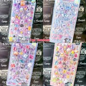 Resim 1 adet sevimli pembe ve mor/mavi & şeffaf kendinden yapışkanlı çıkartma, DIY el işleri, scrapbooking, telefon kılıfları, defterler, su şişeleri için uygun - kesmeye gerek yok, kolay uygulanır, kalıntısız çıkarılabilir, karikatür tarzı dekoratif etiketler, parlak yüzey 