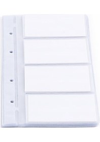 Resim KARTVİZİT ALBÜMÜ YEDEĞİ 4 SIRALI 96 KARTLIK 237 ŞEFFAF 12X25,5 CM 