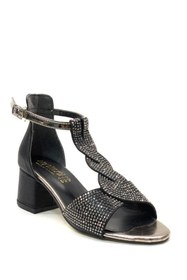 Resim Tuğba Ortopedi 1814 Kız Çocuk Siyah Taşlı Topuklu Abiye Ayakkabı 