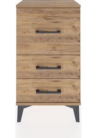 Resim Arges Komodin 3 Çekmeceli 44x30x80 Çam-çam Çam 