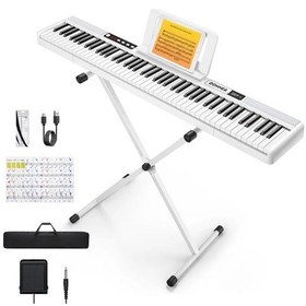 Resim Donner Dep-1 Taşınabilir Dijital Piyano Beyaz 