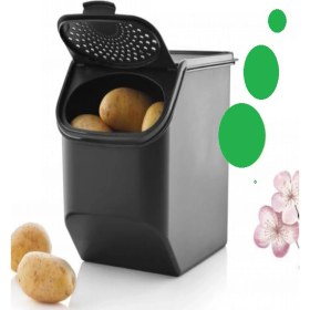 Resim Tupperware Patates Soğan Saklayıcı Maksi Kiler 5,5 Lt Siyah 