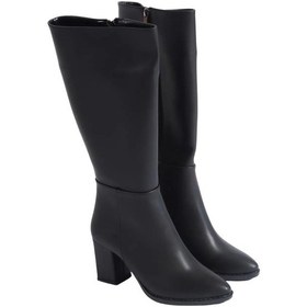 Resim Topuklu Kadın Çizme Siyah-siyah Siyah 