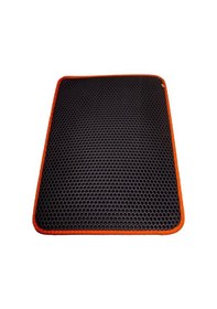 Resim Cattie Altıgen Model Kum Toplayıcı Fonksiyonel Kedi Paspası Large Turuncu 50x75 Cm 