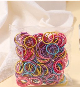 Resim Hahayl 2cm Renkli Saç Lastiği 100 Adet - Bebek Ve Kız Çocukları İçin Elastik Saç Bantlarıkız Çocuk0 - 12 Ay Gökyüzü Mavi 