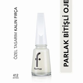 Resim Flormar Nail Enamel Yoğun Pigmentli Oje 412 Sea Foam 