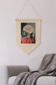 Resim Balkon Duvar Dekoru, Pinterest Oda Dekoru, Sanat Serisi, Kanvas Flama Askılı Duvar Örtüsü NO:456 - Renkli - 1 / 50 x 70 