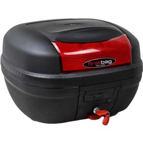 Resim Genel Markalar Mondial 50 Turismo Box 33 Lt Bagajlı Motorsiklet Çantası Kırmızı Reflektörlü Arka Bagaj 