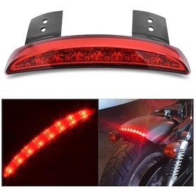 Resim Qingmipy Harley Xl883/1200 Sporster İçin Led Fren Lambası - Arka Tampon Panosu Tersi Işığı, 3 Tel Kırmızı Kasa, Gündüz Çalışma Ve Fren Fonksiyonu, Yüksek Görünürlük 