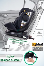 Resim Prego Odinfix Alarmlı 360 Derece Dönebilen -0-36 Kg -İ-Size Belgeli - Top Tetherlı Oto Koltuğu 