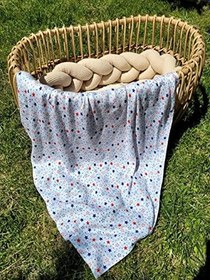 Resim Alpar Tekstil Bambu Müslin Örtü & Battaniye 120x120cm (YILDIZ) 