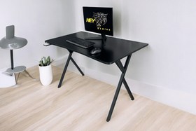 Resim HEY GAMİNG PROFESYONEL OYUNCU MASASI, SİYAH, 120 CM 