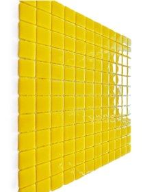 Resim MozaiKristaL Mutfak, Banyo, Havuz ve tüm yüzeyleri için 25x25 Civciv Sarısı Cam Mozaik. (1 Koli=1 m2 Fiyatıdır) 