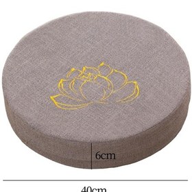 Resim Suntek Yuvarlak Meditasyon Minderi 40cm Dia, İç Mekan Gri 6cm 
