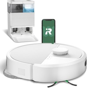 Resim iRobot Roomba Plus 405 Combo Robot Süpürge ve Paspas + AutoWash (Beyaz) 