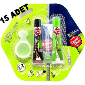 Resim 15 Adet Zipper Glue C2 Şeffaf 16 Gr Iran Yapıştırıcısı 