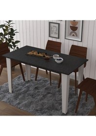 Resim Asra Trend Yemek Masası YM-01 %100 MDF 4-6 Kişilik Mutfak Salon Masası Royal Mermer 
