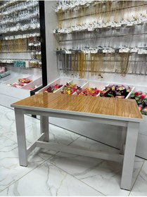 Resim ÇİÇEKLİ AVM orta sehpa bambu renk ofis sehpası ofis masası orta masa ev mutfak, balkon, bahçe sehpası 