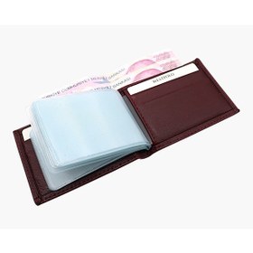 Resim Westpolo Hakiki Deri Kağıt Para Ve Bol Şeffaf Kart Bölmeli Unisex Kartlık - Bordo Bordo 