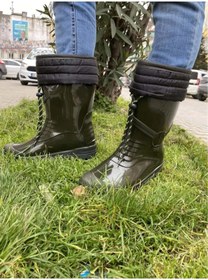 Resim MODVALU ULAŞ İçi Tüysüz Konçlu Iş-Bahçe-Yağmur Çizmesi - Yeşil 