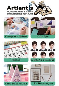 Resim Artlantis Fotoğraf Baskı Kağıdı A-4 200 Gr/m2 100'lü 1 Paket A4 Fotoğraf Kağıdı Ofis Ve Ev Tipi Mürekkepli Yaz 