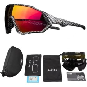 Resim Kapvoe Cloudy Değişebilir 5 Lens Mtb Polarize Bisiklet Spor Dağ Kayak Gözlüğü 