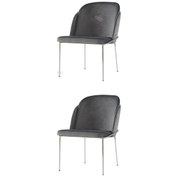 Resim Sweethomemasasandaly 2 Adet Limon Sandalye Metal Krom Sandalye Mutfak Salon Yemek Odas 
