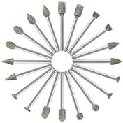 Resim Lemestar 20 Adet Elmas Uç Seti, 3mm Şaftlı Taş Oyma Ve Parlatma Aksesuarları, Tüm El Alet,gümüş 