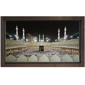 Resim Kabe Manzarası Tablosu-kahverengi Ahşap Çerçeve - 70x100 