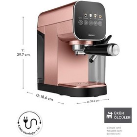 Resim Karaca Mycaffee Barista S20 Entegre Süt Hazneli Otomatik Espresso Ve Latte Makinesi 