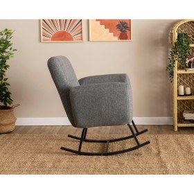 Resim Pafu Kono Tv / Dinlenme / Baba / Emzirme Koltuğu Sallanan Sandalye - Keten Açık Gri 