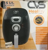 Resim abnturk 5 Litre Kapasite Yağsız Fritöz Airfryer 5 Kişilik Otomatik Buharlı Kızırtma Makinesi Hava BeyazRenk 