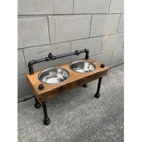 Resim Blbn Design Dekoratif Borudan Kedi Köpek Mama Standı 
