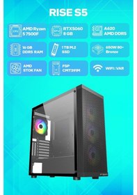Resim Game Garaj Rise S5 R5-7500F 16 GB 1 TB SSD RTX5060 Free Fos Masaüstü Oyuncu Bilgisayarı 