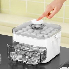 Resim 1 Adet Taşınabilir Buz Makinesi - Şeffaf Buz Tepsili, Hızlı Buz Yapımı, Kokteyller ve İçecekler için Şeffaf Küpler, Dondurucusuz Çalışma, Hafif Tasarım ve Kullanışlı Tutacak - Ev, Ofis, Partiler, Hediyeler için İdeal - Dayanıklı Plastik Yapı, Tezgah Üstü Buz Makinesi, Modern Mutfak Aleti, Uzun Ömürlü Performans, Parti Temelleri, Sağlam İnşaat 