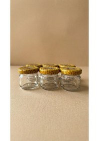 Resim Leelahome 6'lı Set Kapaklı Cam Kavanoz 33 Ml - Bal Peteği Bal 