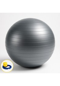 Resim Yeni Nesil Pilates Topu + Pompa Profesyonel Dayanıklı Fitness Yoga Denge Egzersiz Plates Topu 85 Cm Gri 