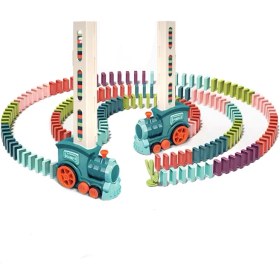 Resim Roiphe Domino Treni Otomatik Lisanslama Serbest Bırakma Elektrikli Müzikli Işık Oyuncak Tren (Yurt Dışından) 