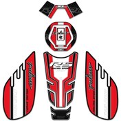 Resim Redline Grafik Bajaj Pulsar Rs 200 Siyah Kırmızı Gidonlu Tank Pad Set 