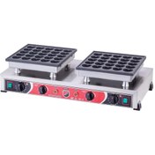 Resim Işıkgaz Silver Elektrikli Çiftli Kalpli Bubble Waffle Makinesi 