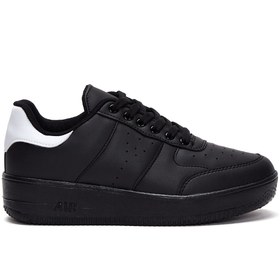 Resim Kadın Siyah Kalın Tabanlı Sneaker 