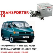 Resim TRANSPORTER T-4 1990-2003 ARASI ÖN FAR AMPÜLÜ H4 12V 60/55W P43T 