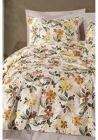 Resim Baskılı Pike Takımı Çift Kişilik Luna Sarı Sarı 