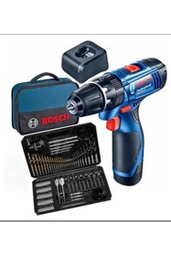 Resim Bosch GSB 120 Lİ DARBELİ (TEK) AKÜLÜ VİDALAMA ,103 PARÇA UÇ SETİ VE ÇANTA 