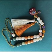 Resim Cloud011 Doğal Bodhi Pendant Oto Kolye - Şans Püsküllü Ayna Aksesuarı 