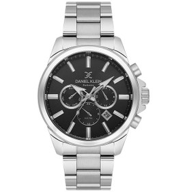Resim Daniel Klein Çelik Kordon Erkek Kol Saati Gri Siyah Dke.1.10692-1 Gri 