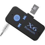 Resim X6 Hafıza Kart Girişli Bluetooth Aux Araç Kiti 