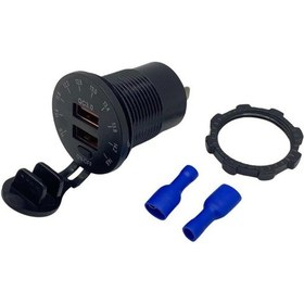 Resim 12v Telefon Şarj Cihazı Voltmetre 3v 1.5a/1.5 Usb X 2 
